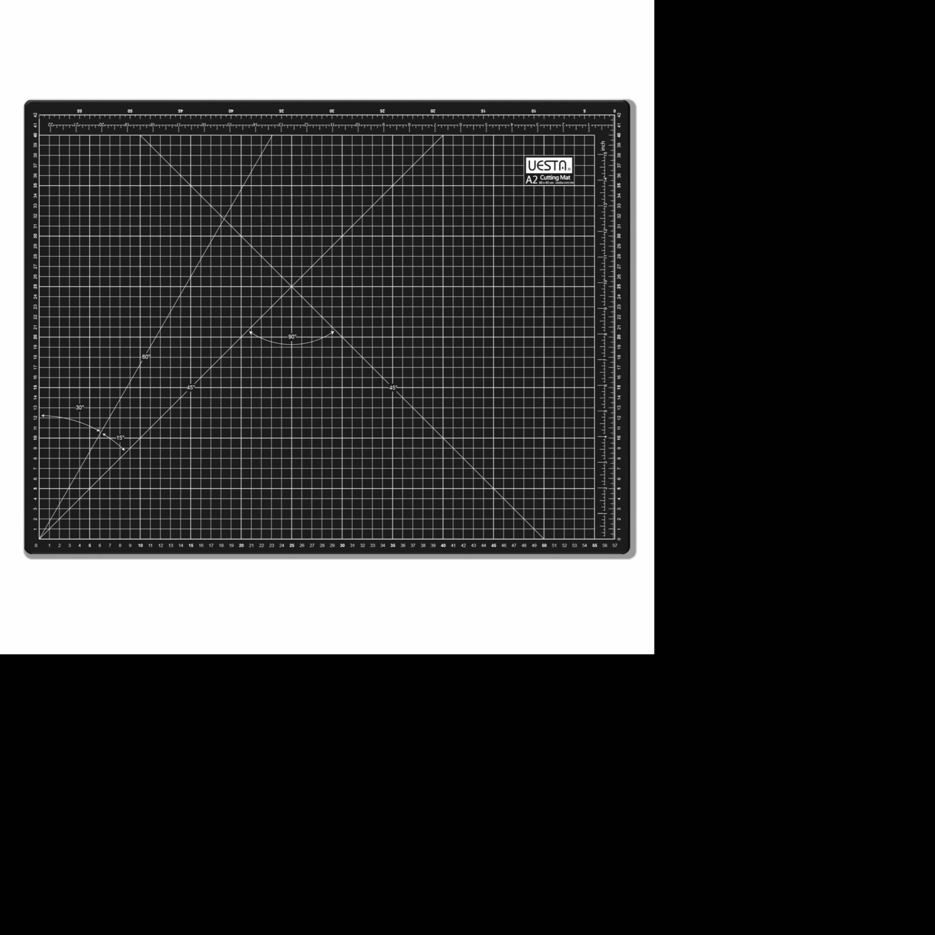 A2 Self Healing Cutting Mat 600x450x3.0 Mm 24" 18" Durable Pvc Material High Density Surface 45 60 Angle Metric Grid Black